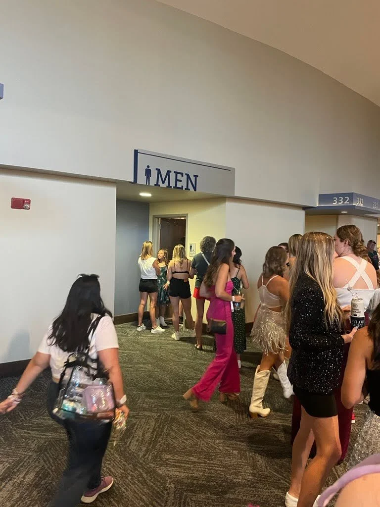 A picture from the Eras Tour in Denver, Colorado, which encapsulates how I imagine men at sporting events feel: safe, seen, and among friends.